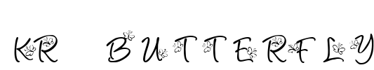 KR Butterfly Font Image