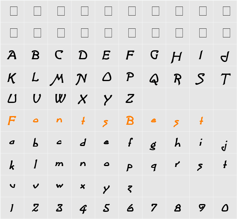 Sophia Character Map