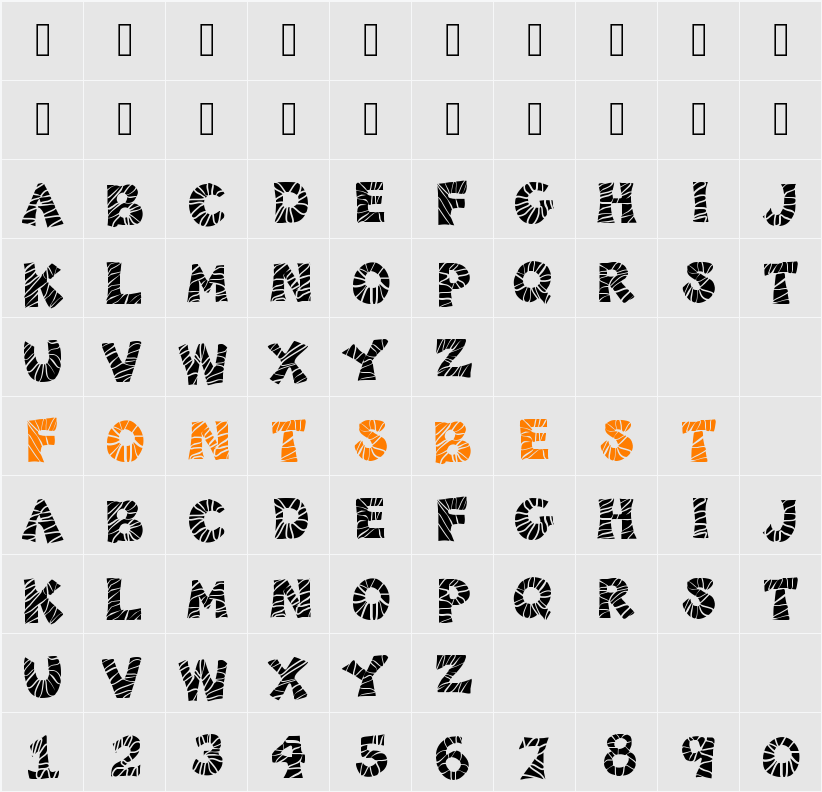 KB3ZebraPatch Character Map