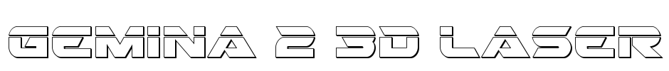 Gemina 2 3D Laser Font Image