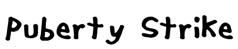 Puberty Strike Font Image