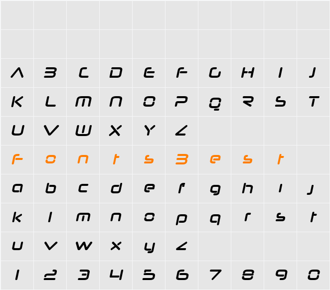 Neuropol Nova Character Map