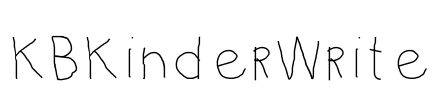 KBKinderWrite Font Image