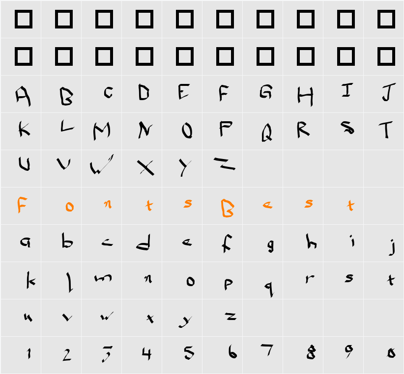 Qwikscribble Character Map