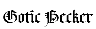 Gotic Becker Font Image