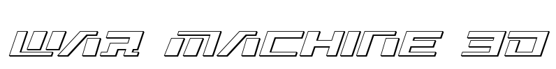 War Machine 3D Font Image