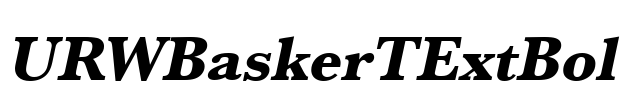 URWBaskerTExtBol Font Image