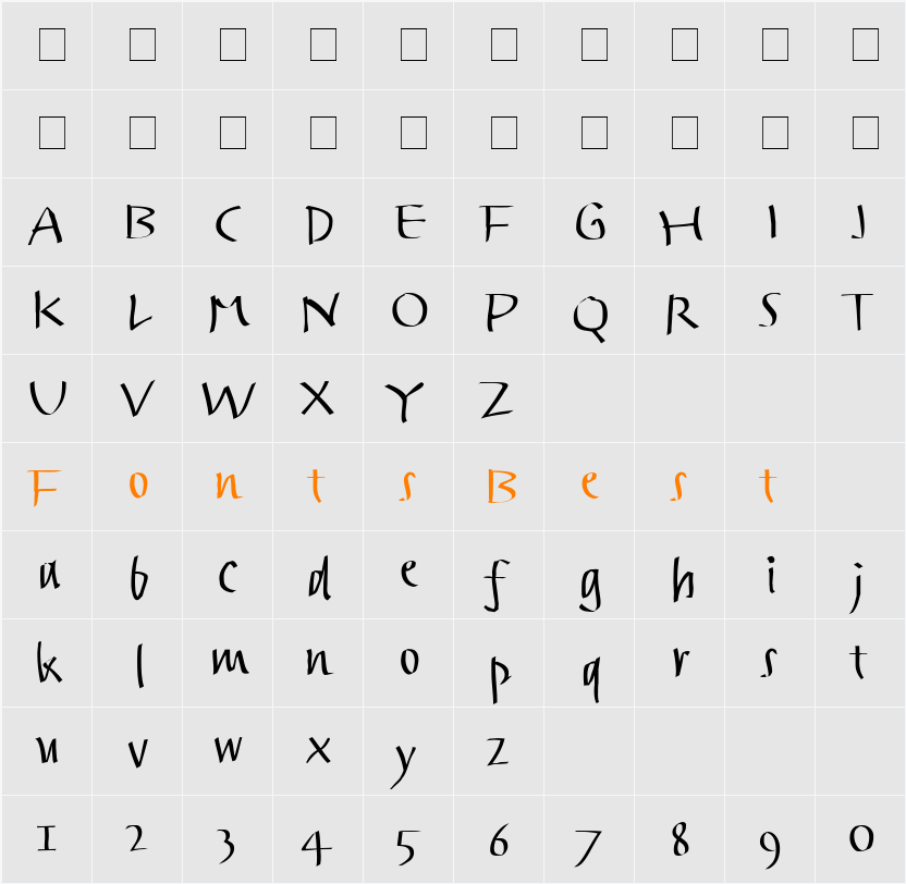 Trackpad Character Map