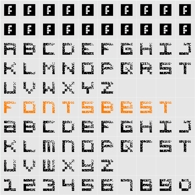 Hacked CRT Character Map