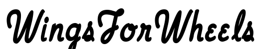WingsForWheels Font Image