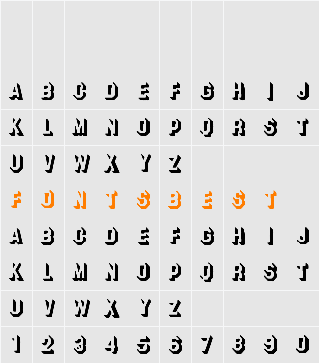 ODEON-DROP Character Map