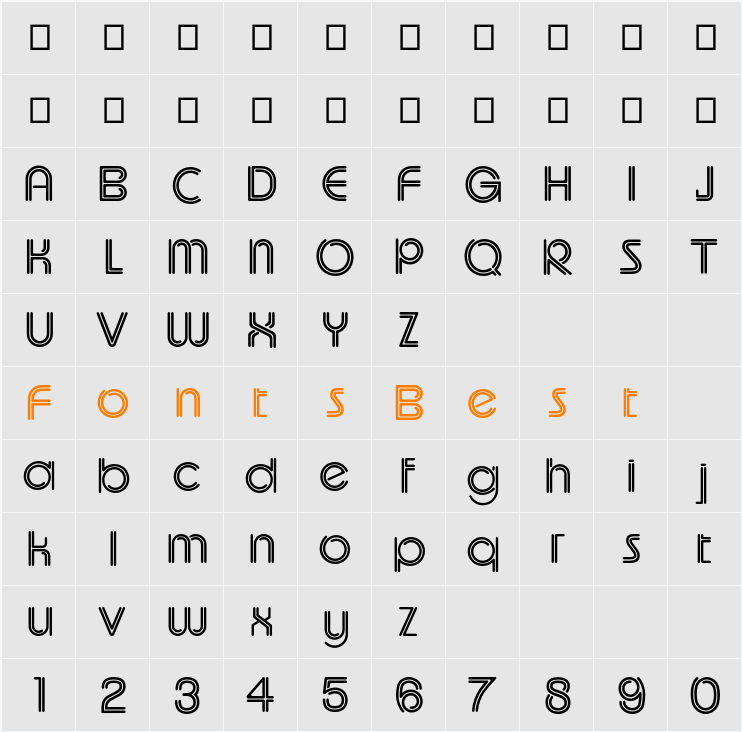 UptightC Character Map