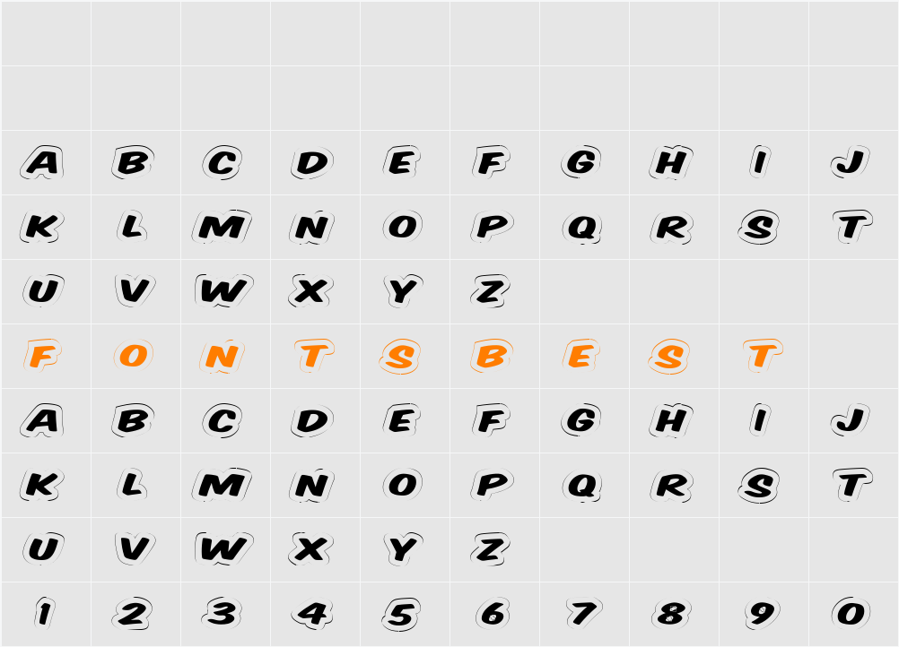 Komika Title - Wired Character Map
