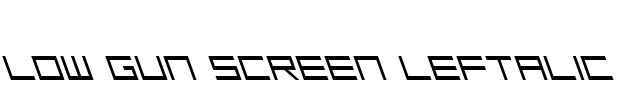 Low Gun Screen Leftalic