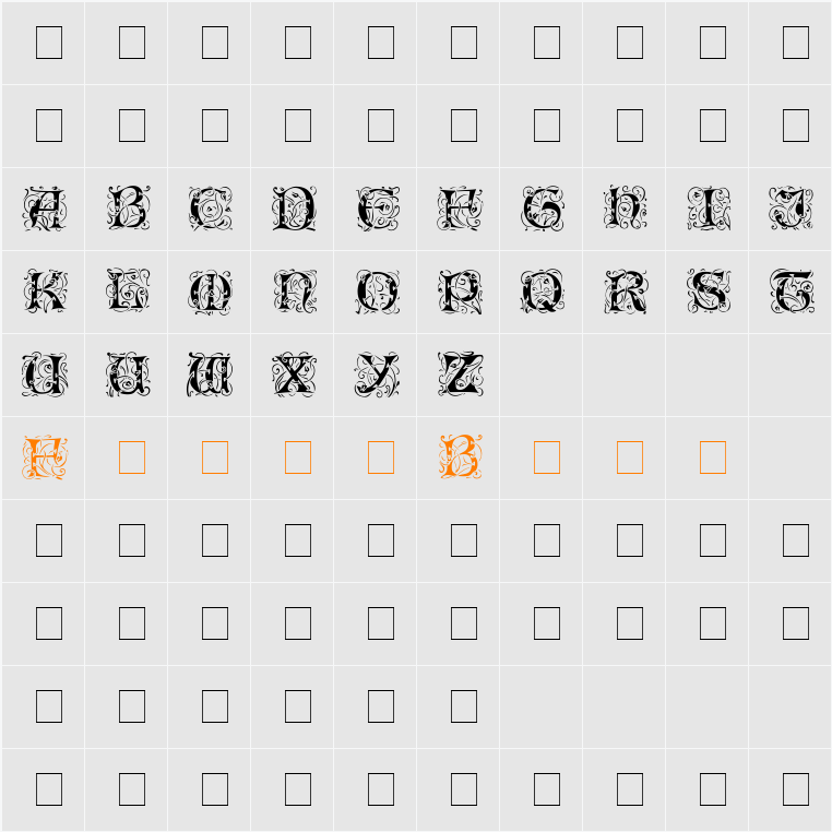 IlluminatiTwoSSiDisplayCaps Character Map