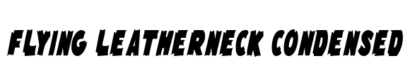Flying Leatherneck Condensed Font Image