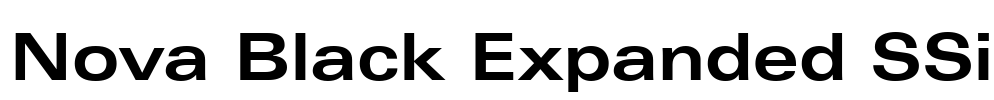Nova Black Expanded SSi Font Image