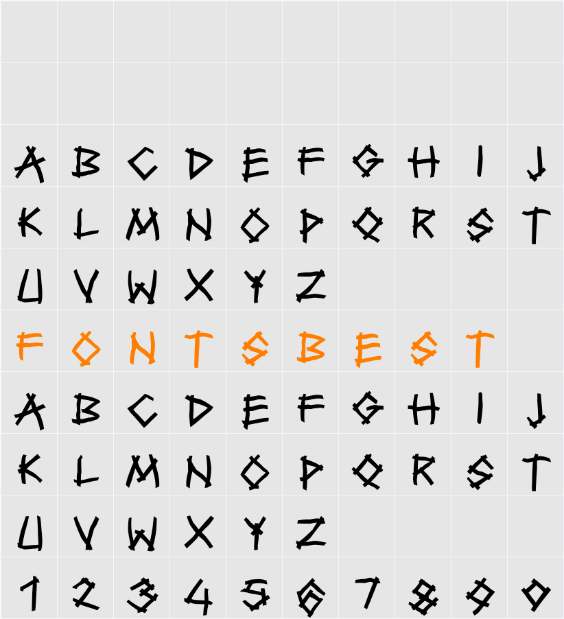 Twiggy Character Map