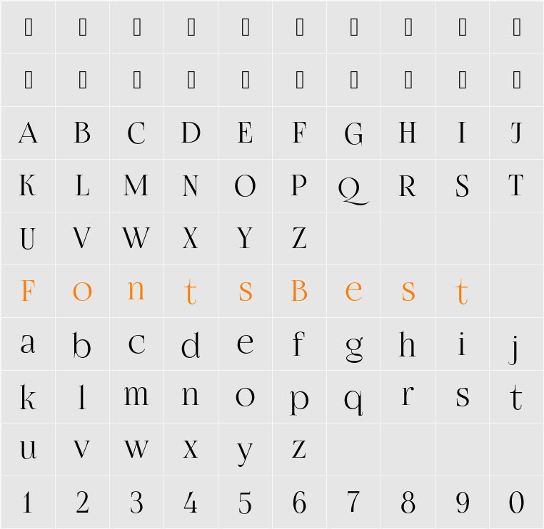 FogtwoNo5 Character Map