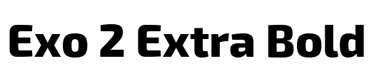 Exo 2 Extra Bold Font Image