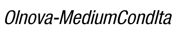 Olnova-MediumCondIta Font Image