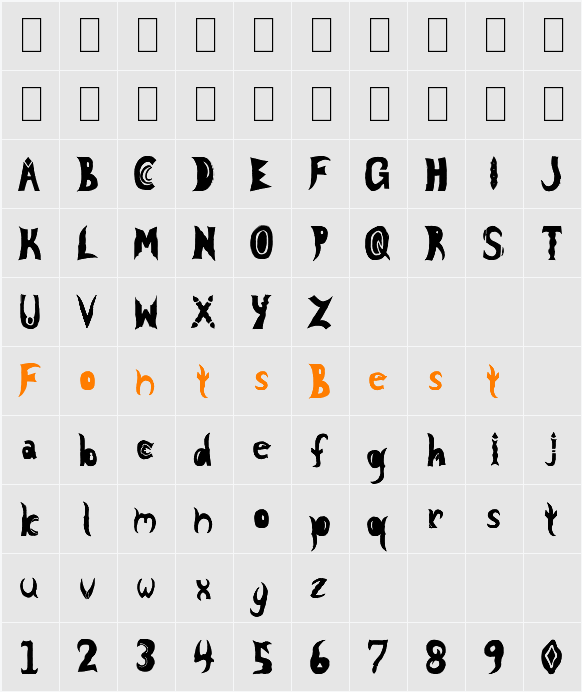 Knight Nifty 9 Character Map
