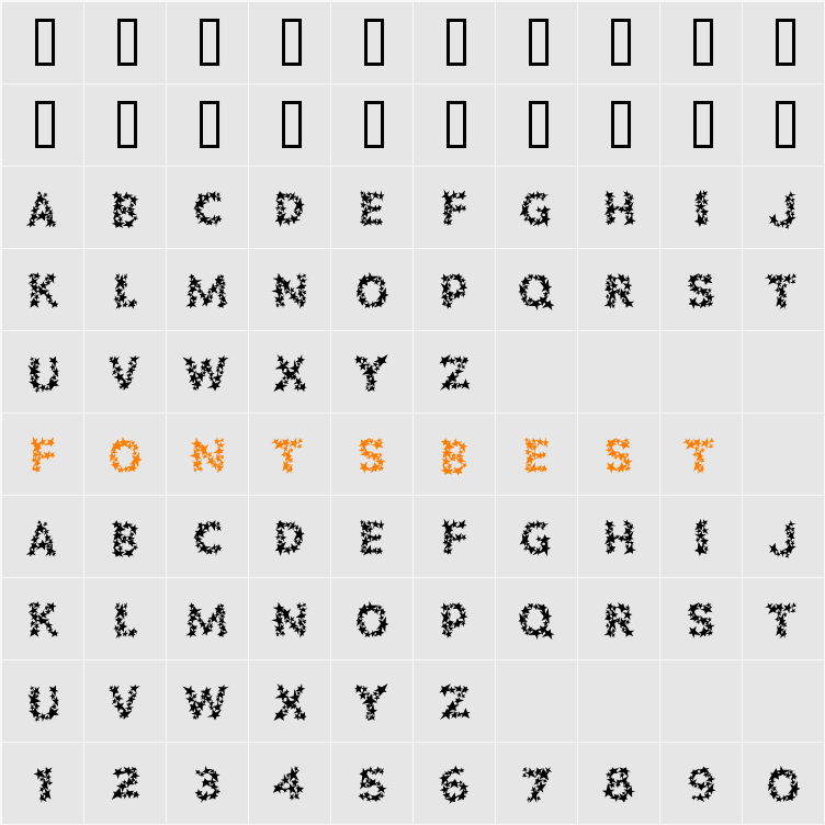 PopstarsFill Character Map