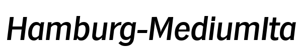 Hamburg-MediumIta Font Image