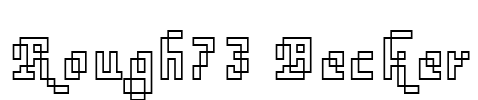 Rough73 Becker Font Image
