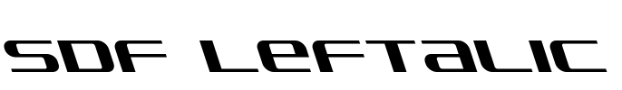 SDF Leftalic Font Image