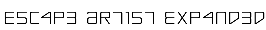 Escape Artist Expanded Font Image
