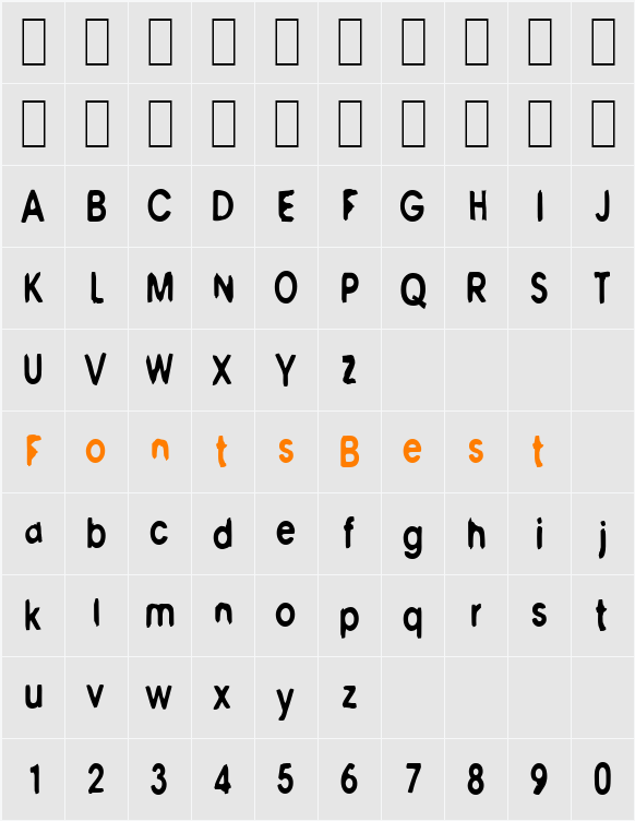 M6 Character Map