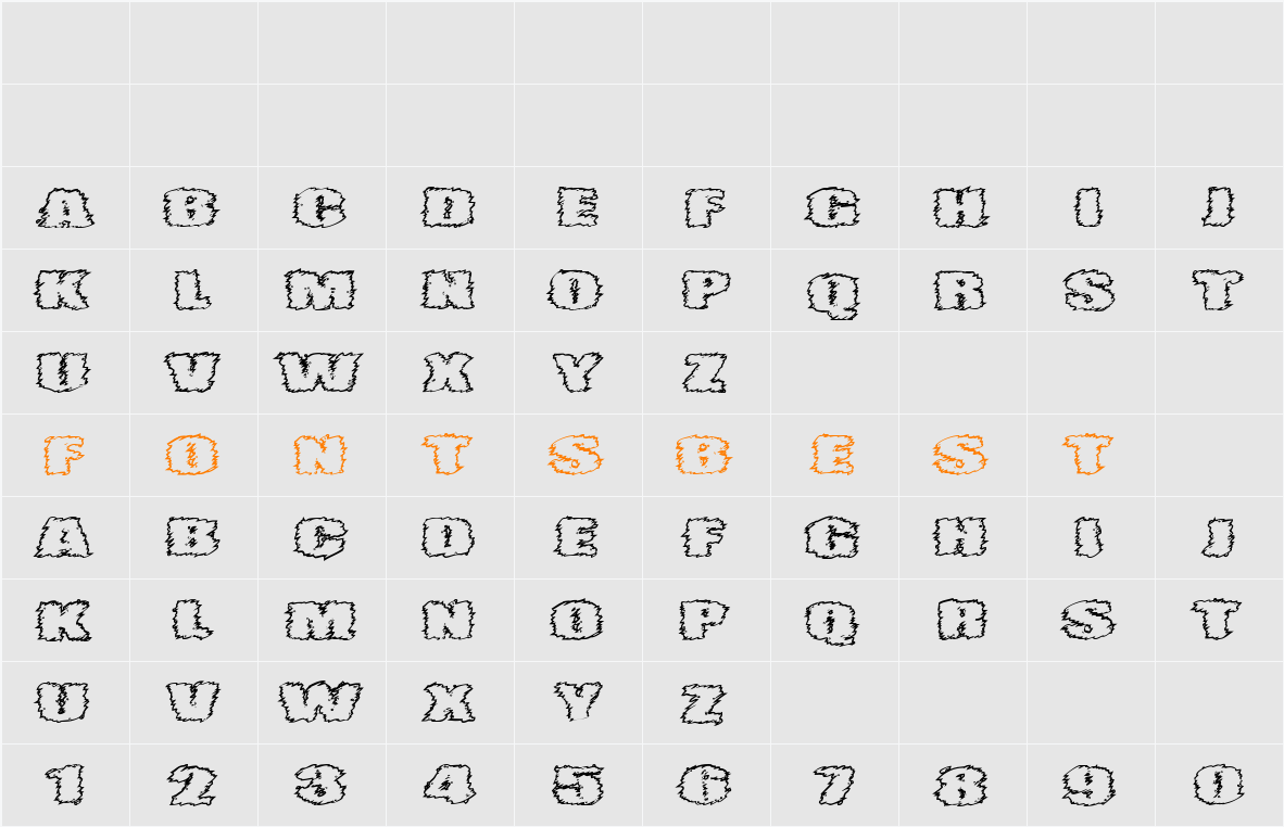 VTC AngoraChik Character Map