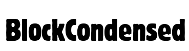 BlockCondensed Font Image