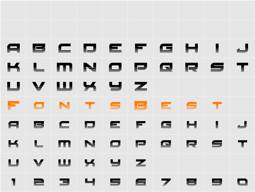 Red Rocket Halftone Character Map