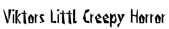 Viktors Littl Creepy Horror Font Image