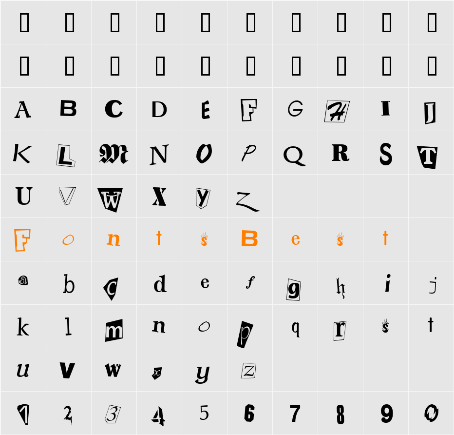 Ransom Character Map