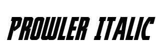 Prowler Italic Font Image