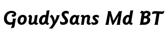 GoudySans Md BT Font Image
