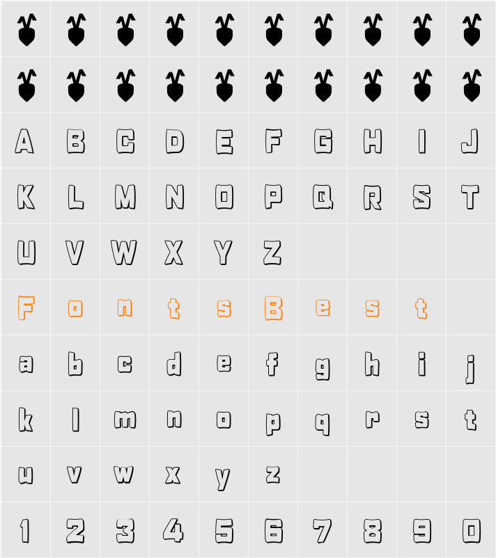 Rabanera Character Map