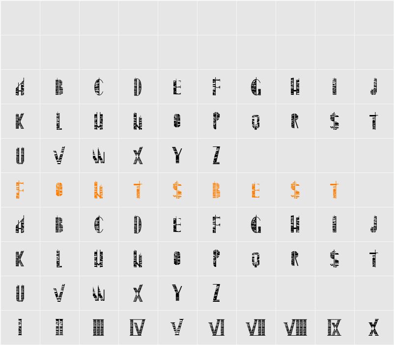Skyscraper Character Map