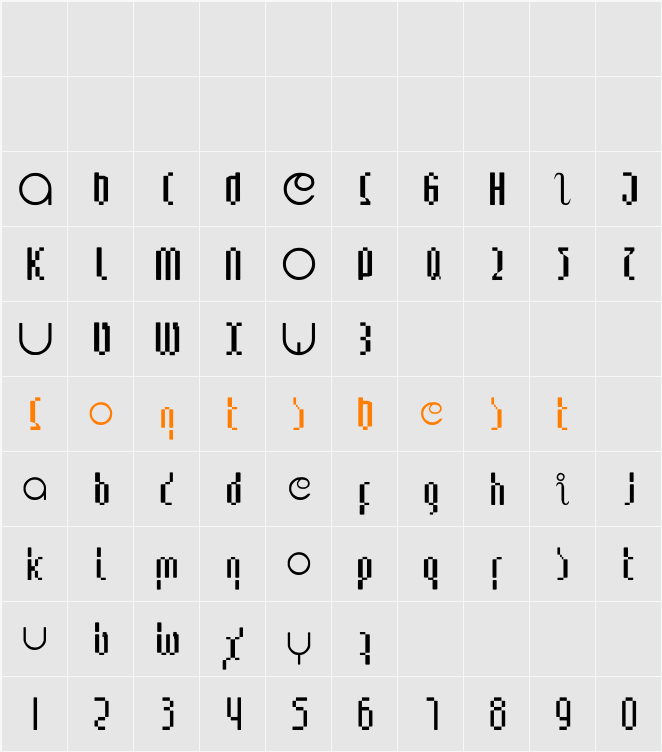 Lupanesc Character Map
