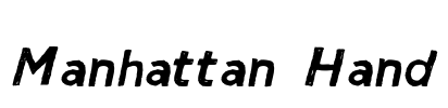 Manhattan Hand Font Image