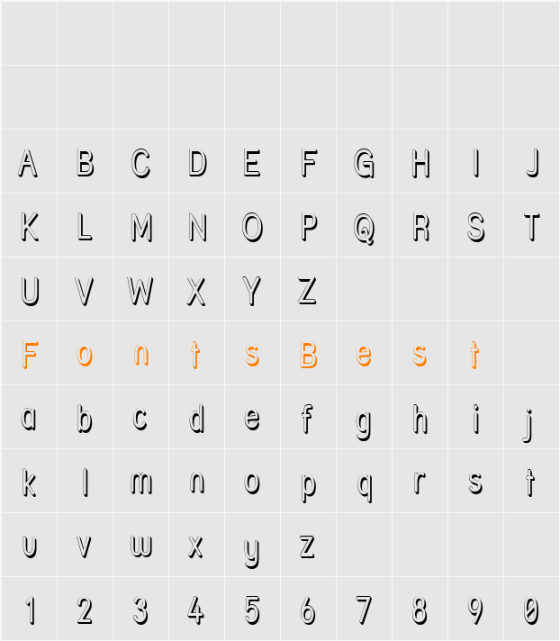 Street Shadow - Narrow Character Map