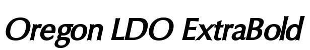 Oregon LDO ExtraBold Font Image