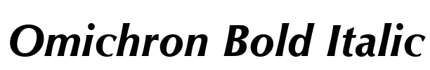 Omichron Bold Italic Font Image