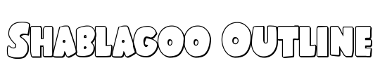 Shablagoo Outline Font Image