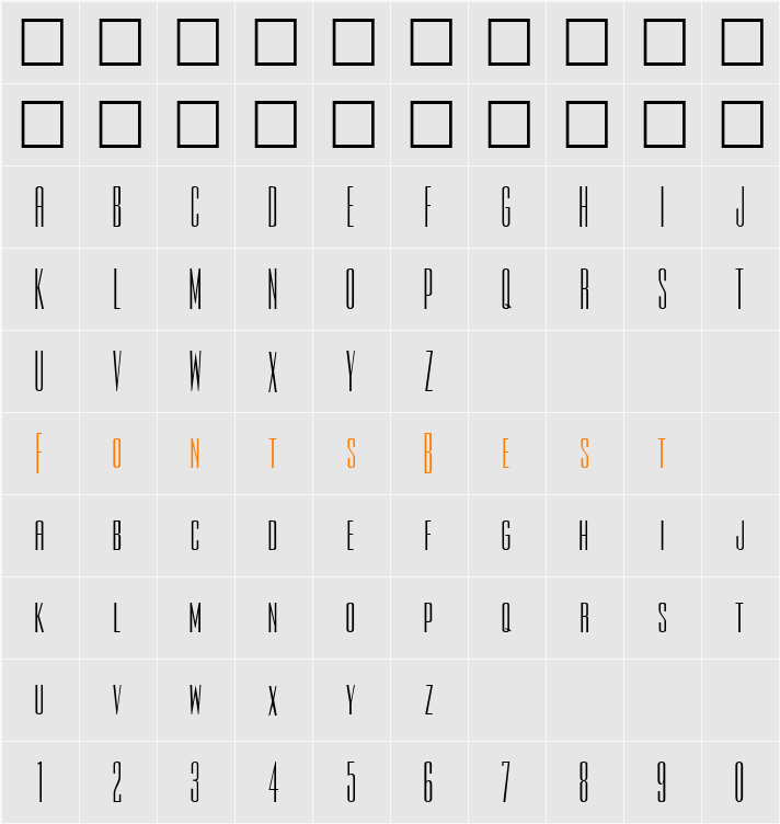 Rothman Character Map