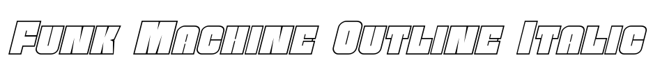 Funk Machine Outline Italic