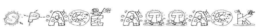 Space Attack Font Image